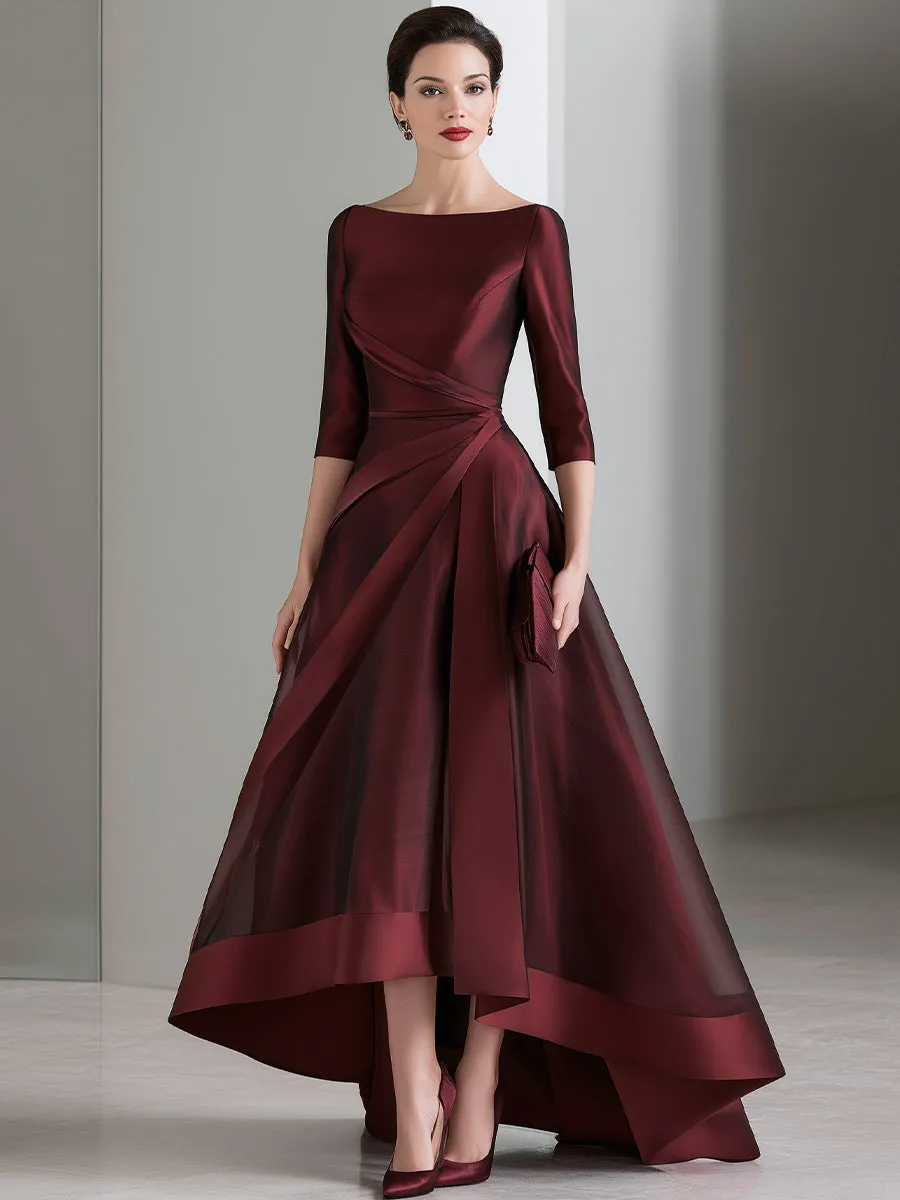 Draped Waist Organza High-Low Evening Dress sold by Mooyius product image thumbnail 2