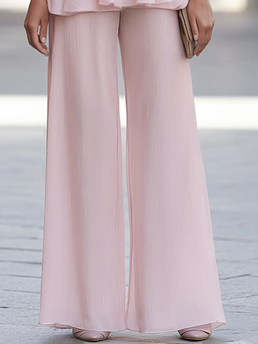 Tiered Ruffle High-Neck Wide-Leg Pants Set sold by Mooyius product image thumbnail 4