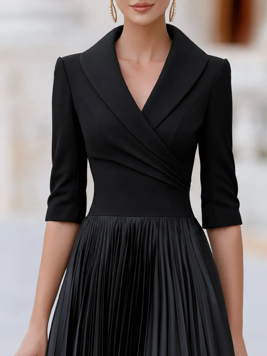 Tailored Blazer-Inspired Bodice Pleated Mini Dress sold by Mooyius product image thumbnail 2