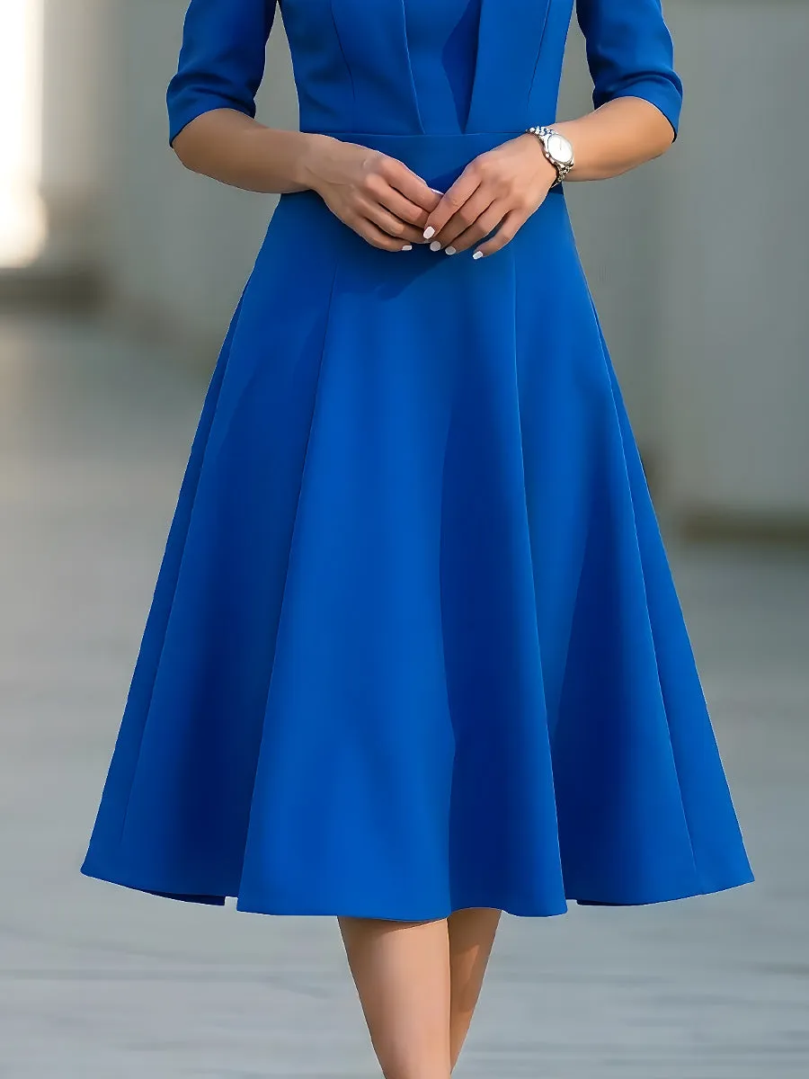 Slim-fit Suit A-line Midi Dress sold by Mooyius product image thumbnail 3