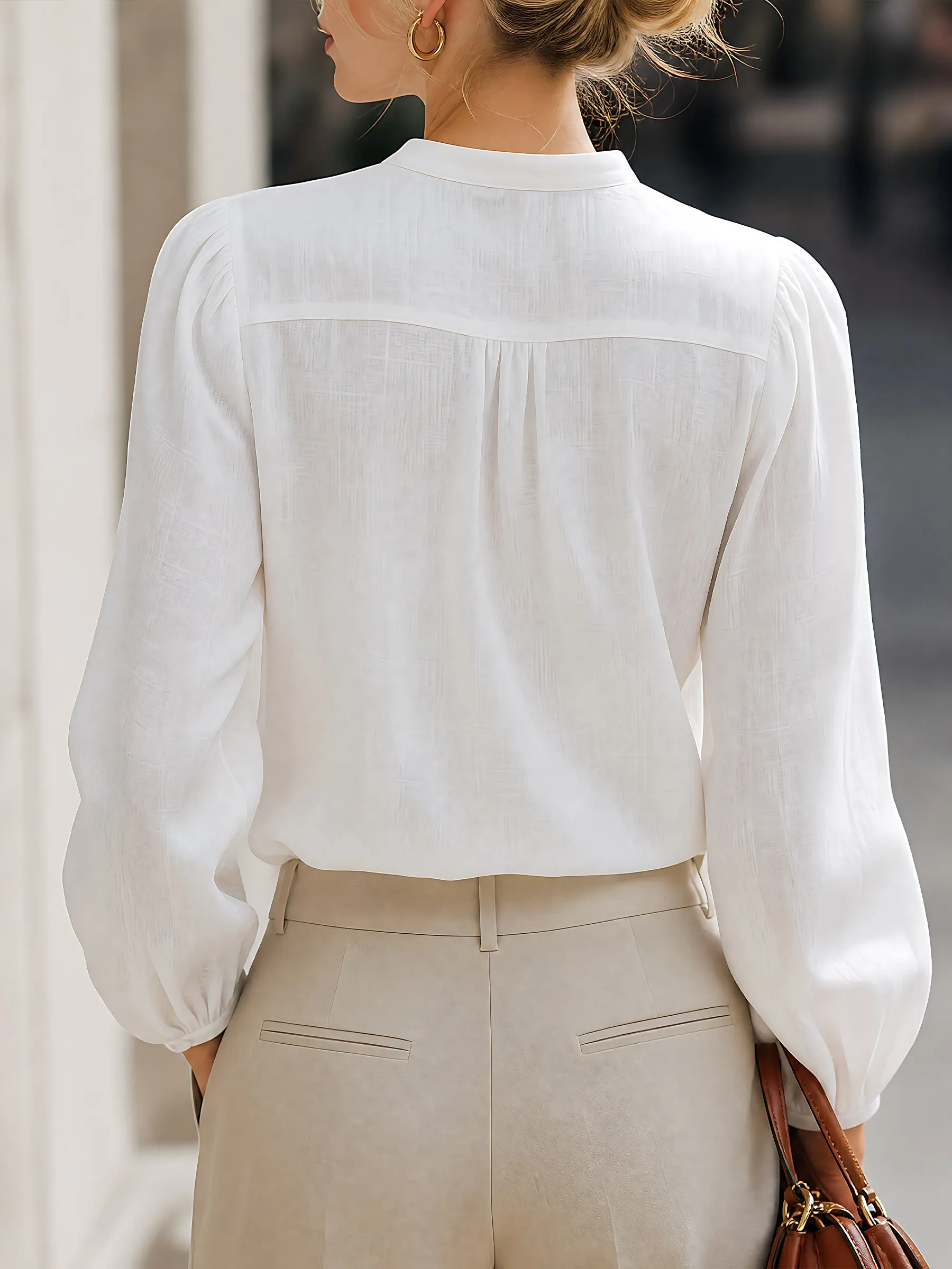Embroidered Linen Button-Up Blouse sold by Mooyius product image thumbnail 5