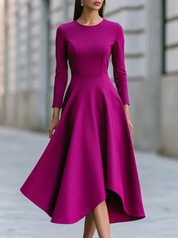 Princess-Seam Handkerchief-Hem Midi Dress made by Mooyius