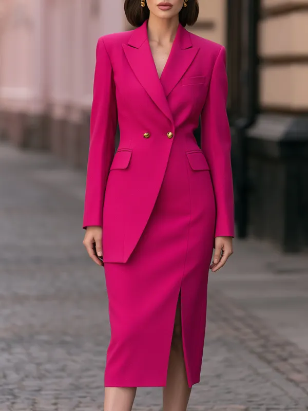 Double-Breasted Blazer Midi Dress made by Mooyius