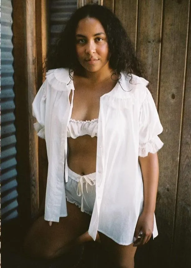 Romantic Shirt with Silk Trim Details sold by Smith Bowen product image thumbnail 3