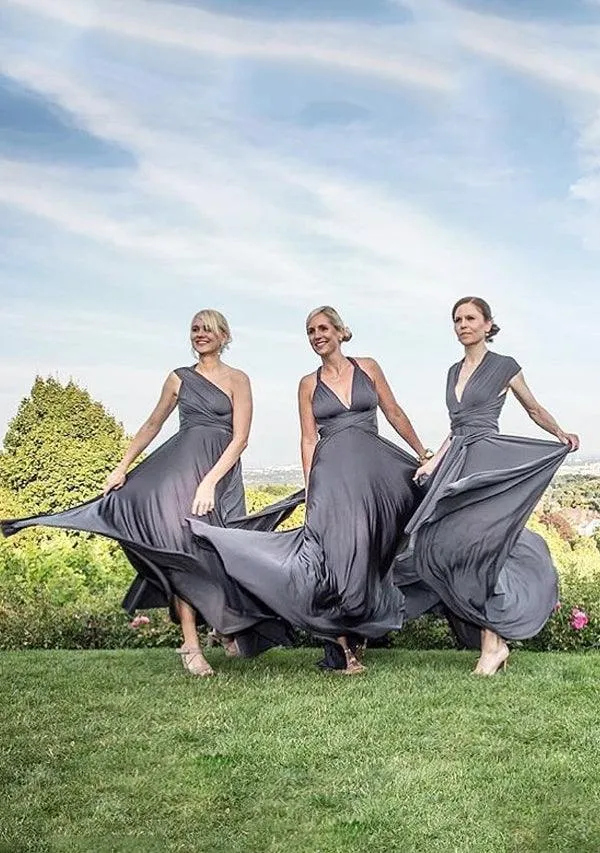 Charcoal Grey Multiway Infinity Dress sold by Infinity Dress product image thumbnail 2