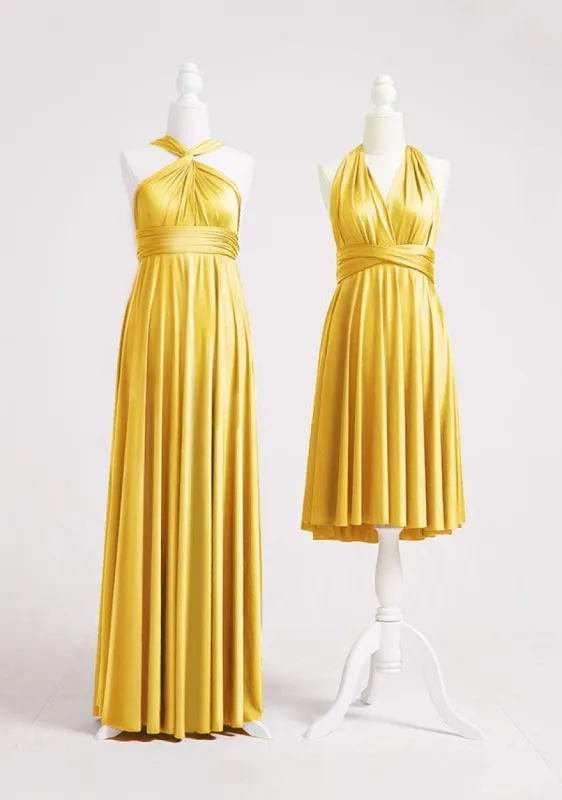 Gold Yellow Multiway Convertible Infinity Dress sold by Infinity Dress