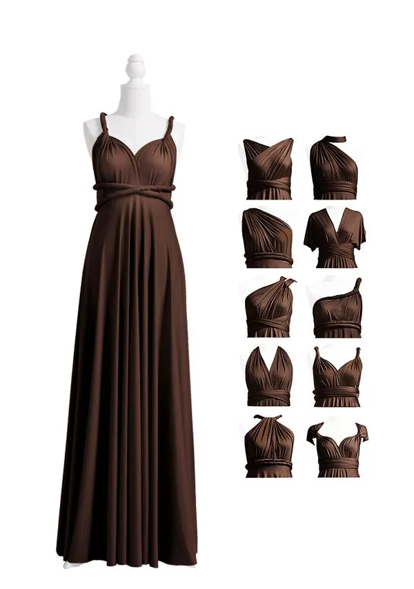 Dark Brown Multiway Infinity Dress sold by Infinity Dress product image thumbnail 3