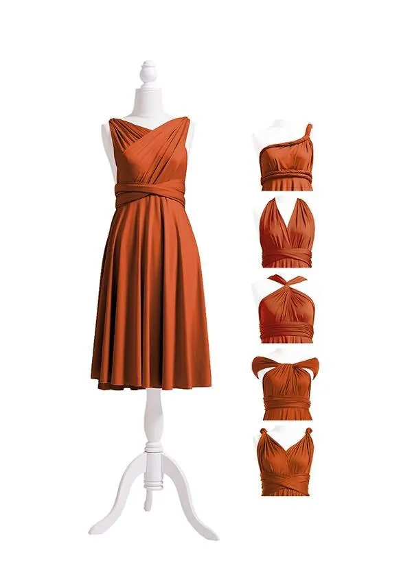 Burnt Orange Multiway Infinity Dress sold by Infinity Dress product image thumbnail 5