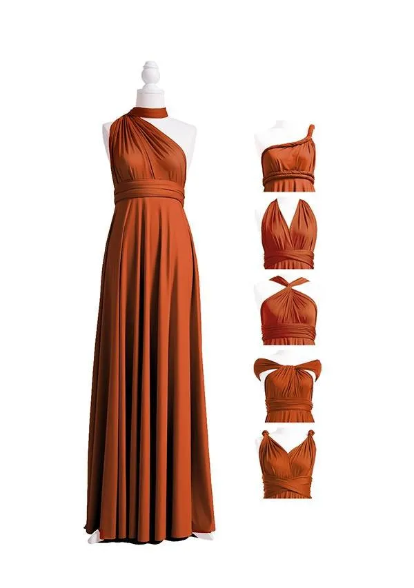 Burnt Orange Multiway Infinity Dress sold by Infinity Dress product image thumbnail 4