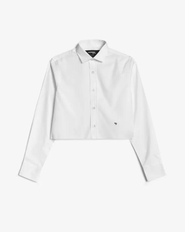 Cropped Shirt in White made by Homme Girls