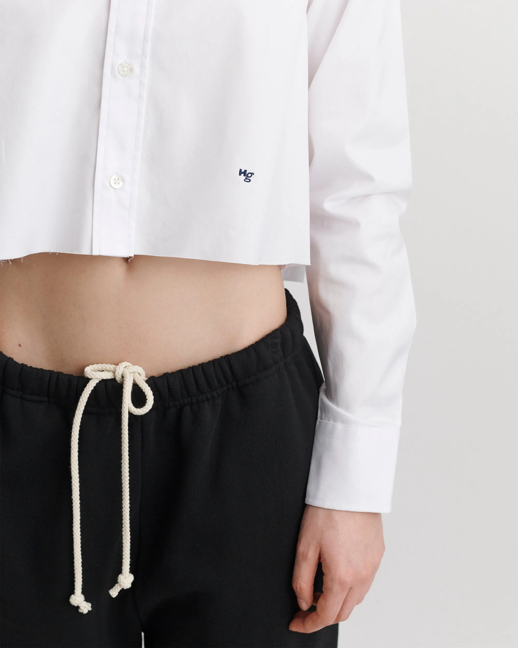 Cropped Shirt in White sold by Homme Girls product image thumbnail 5