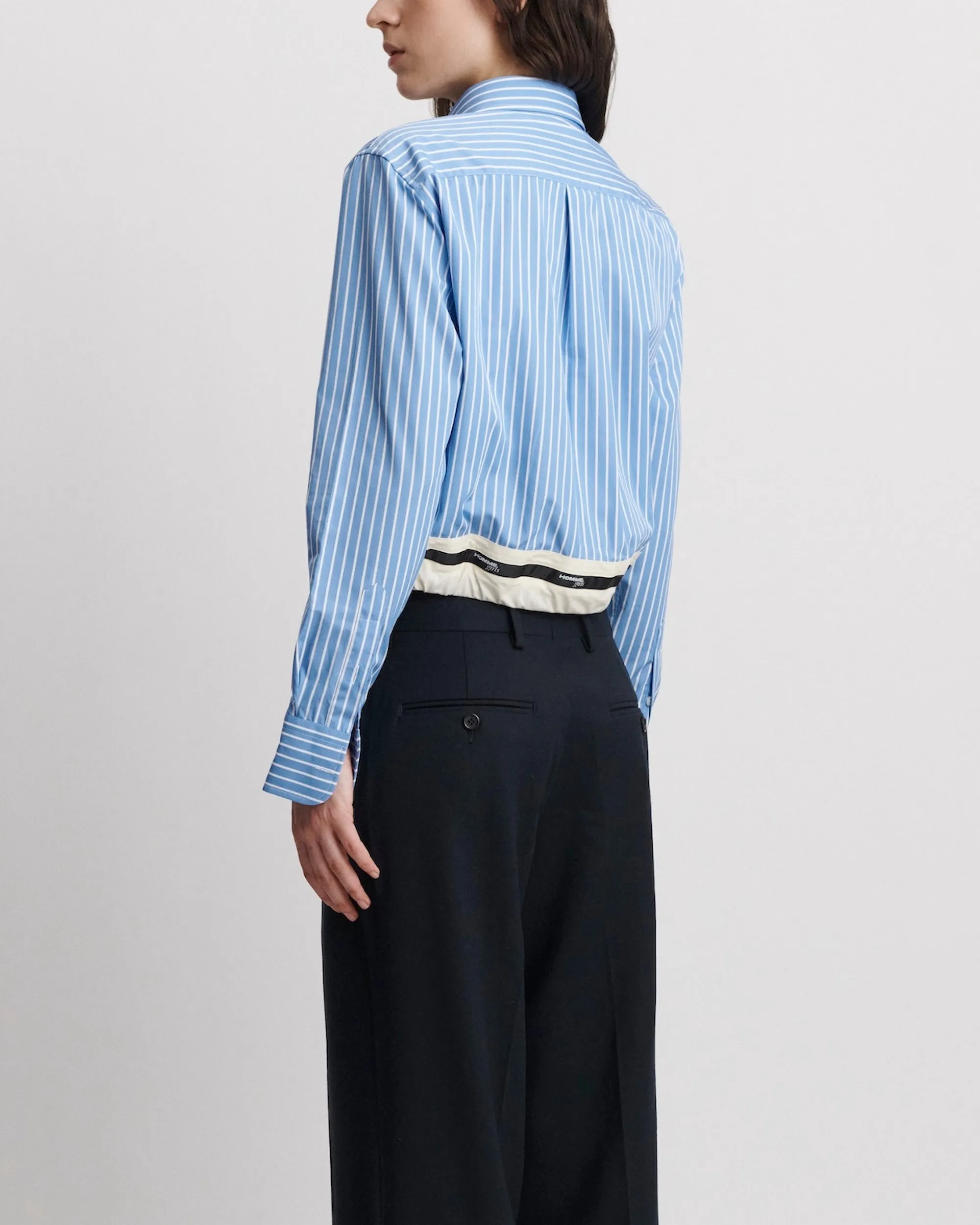 Belted Shirt in Classic Stripe sold by Homme Girls product image thumbnail 4