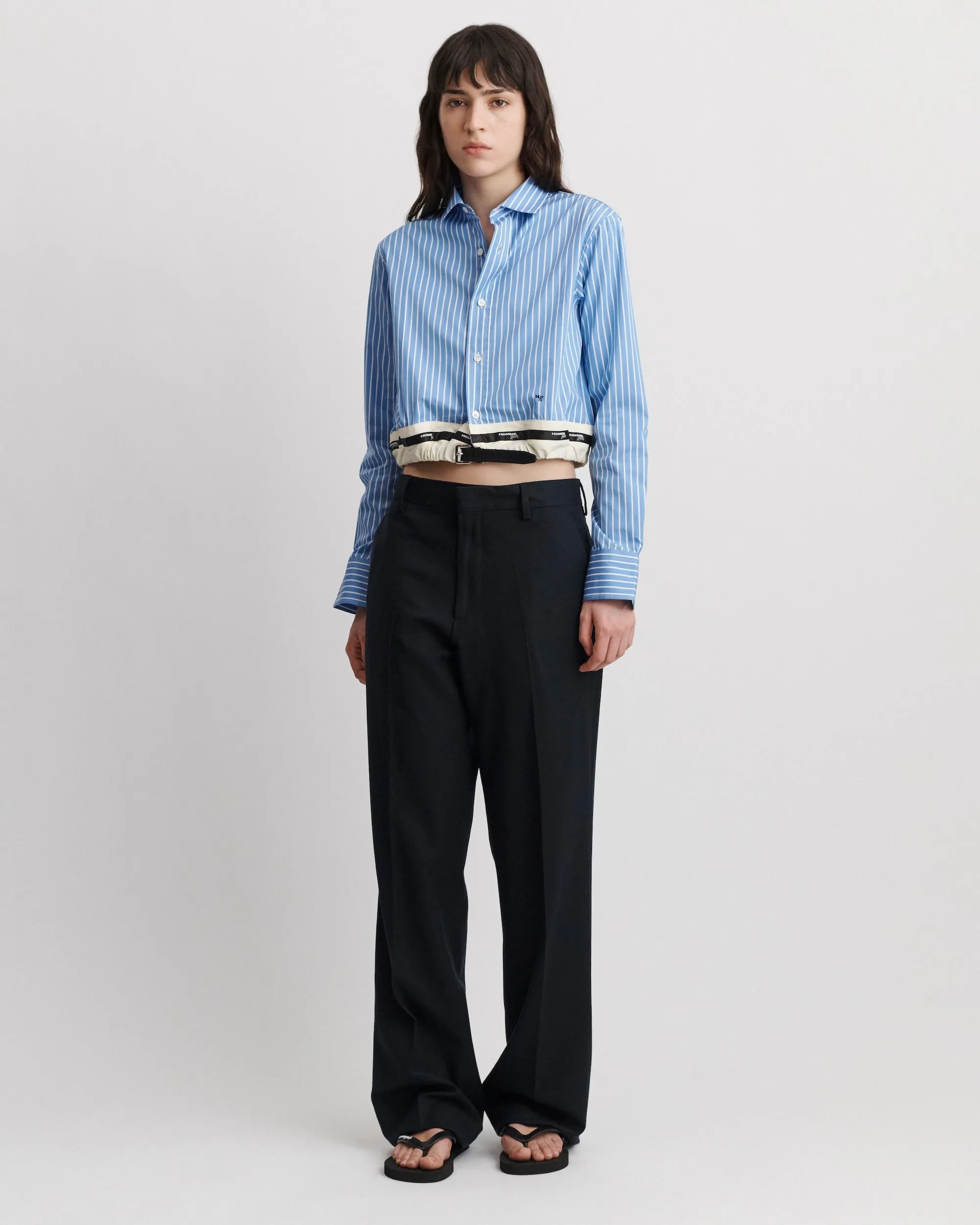 Belted Shirt in Classic Stripe sold by Homme Girls product image thumbnail 3