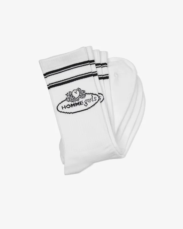 HommeGirls x Fruit Of The Loom Crew Socks (3-Pack) made by Homme Girls