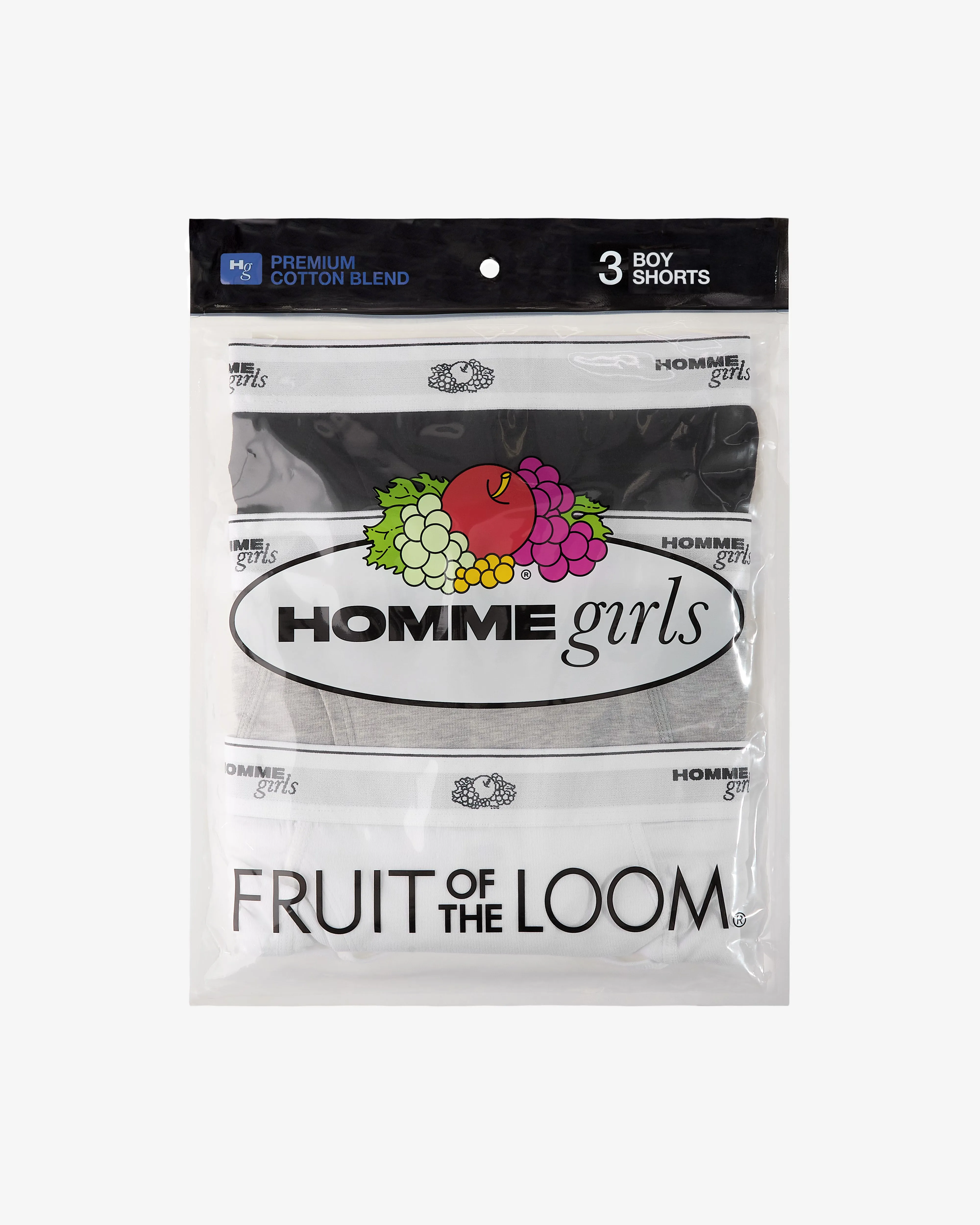 HommeGirls x Fruit Of The Loom Boy Short (3-Pack) sold by Homme Girls product image thumbnail 5