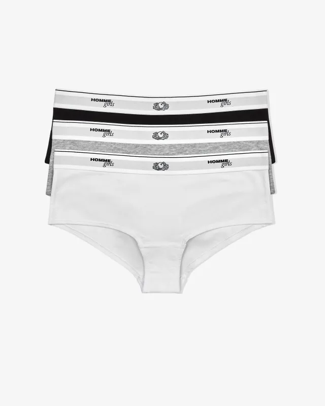 HommeGirls x Fruit Of The Loom Boy Short (3-Pack) made by Homme Girls