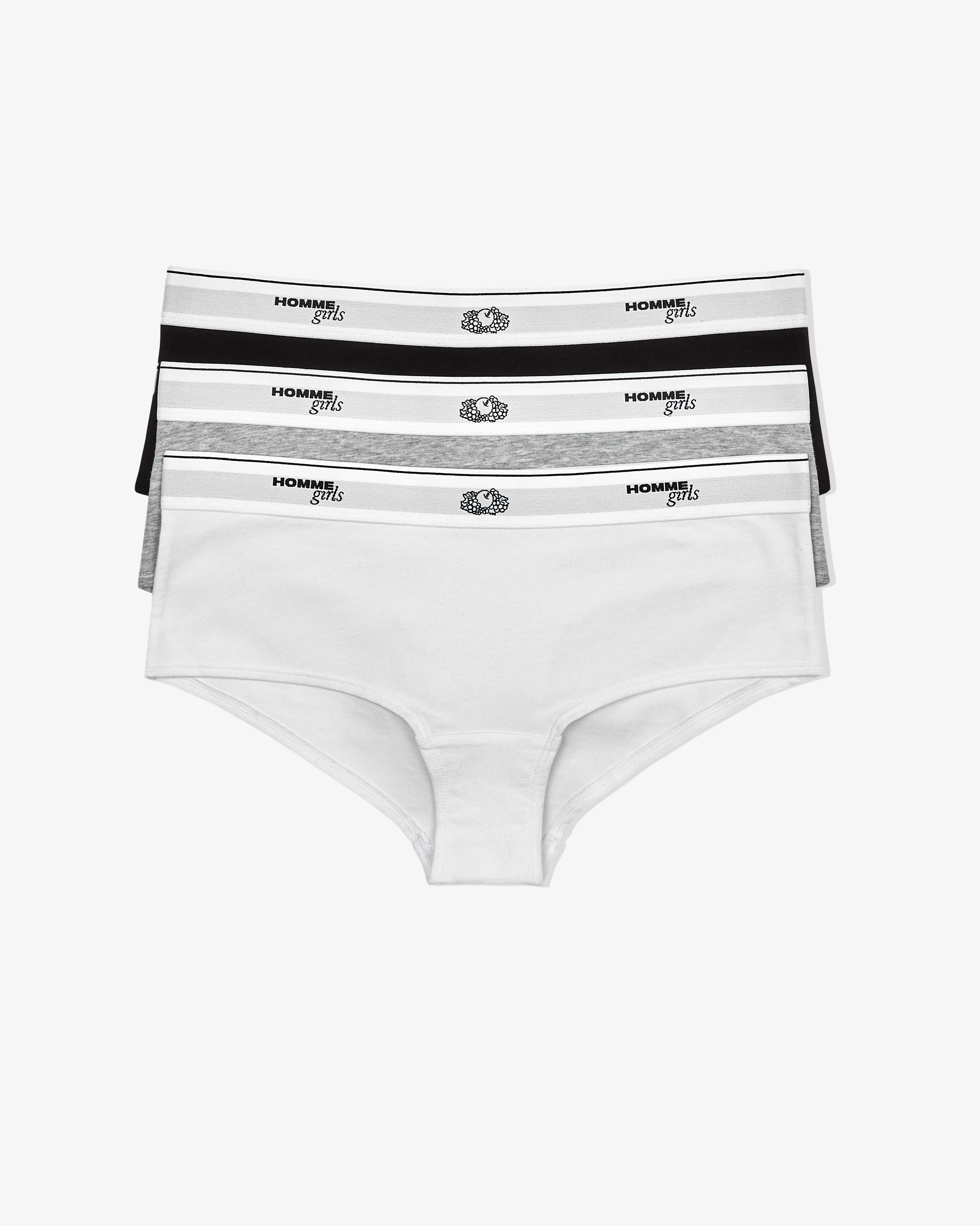 HommeGirls x Fruit Of The Loom Boy Short (3-Pack) sold by Homme Girls