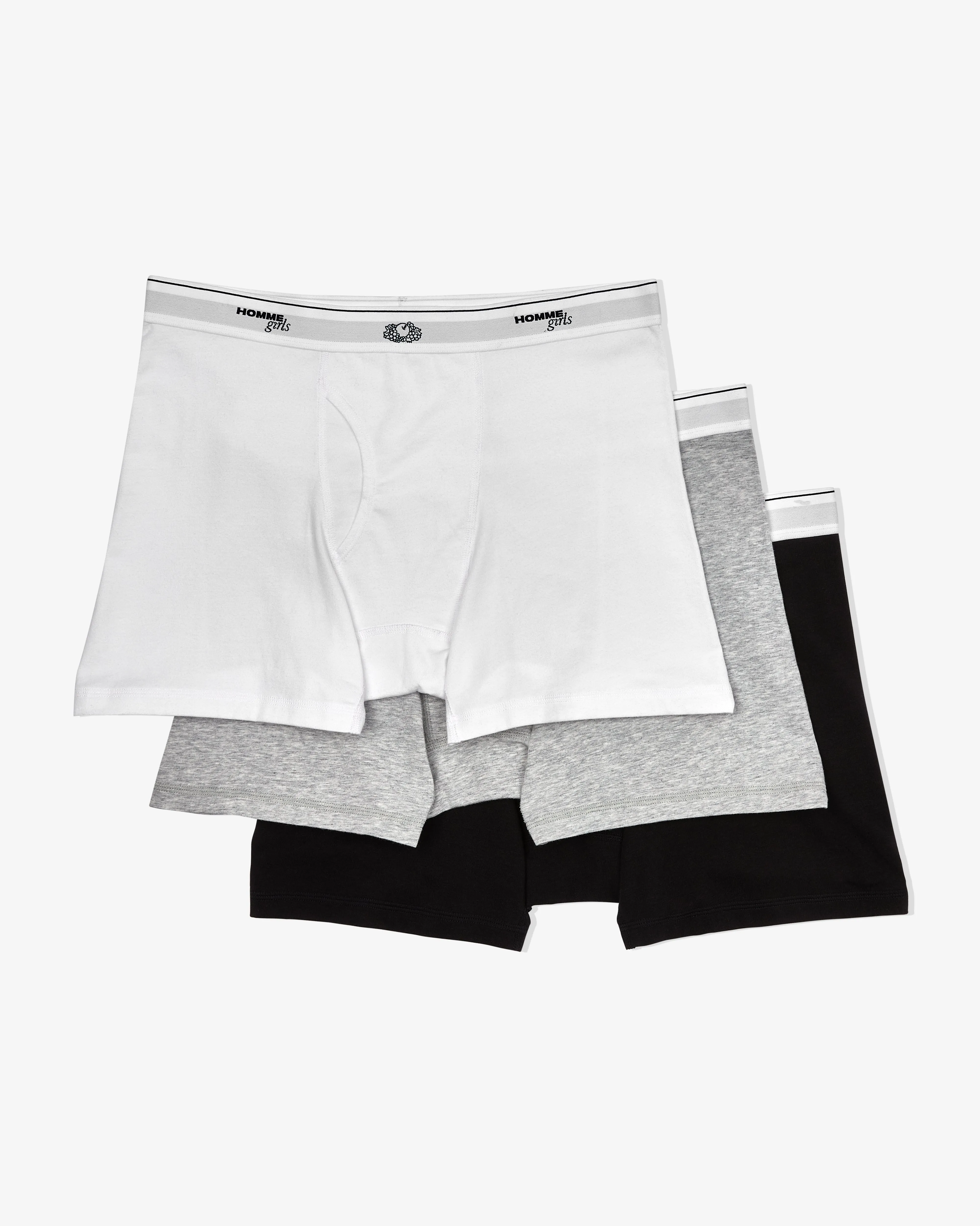 HommeGirls x Fruit of the Loom Boxer Briefs (3-Pack) sold by Homme Girls