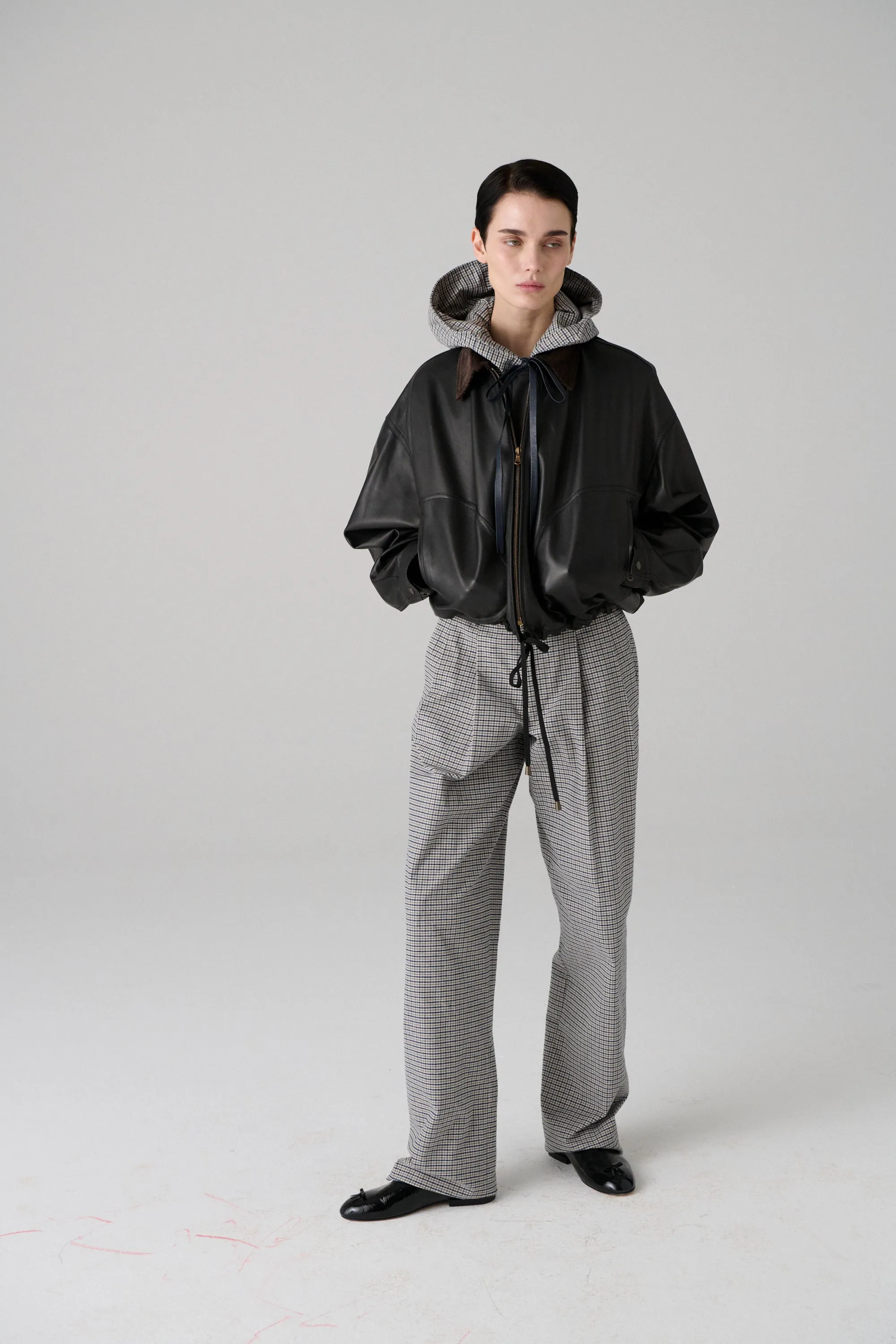 Flip Waist Pant with Belt in Check Plaid sold by Homme Girls product image thumbnail 2