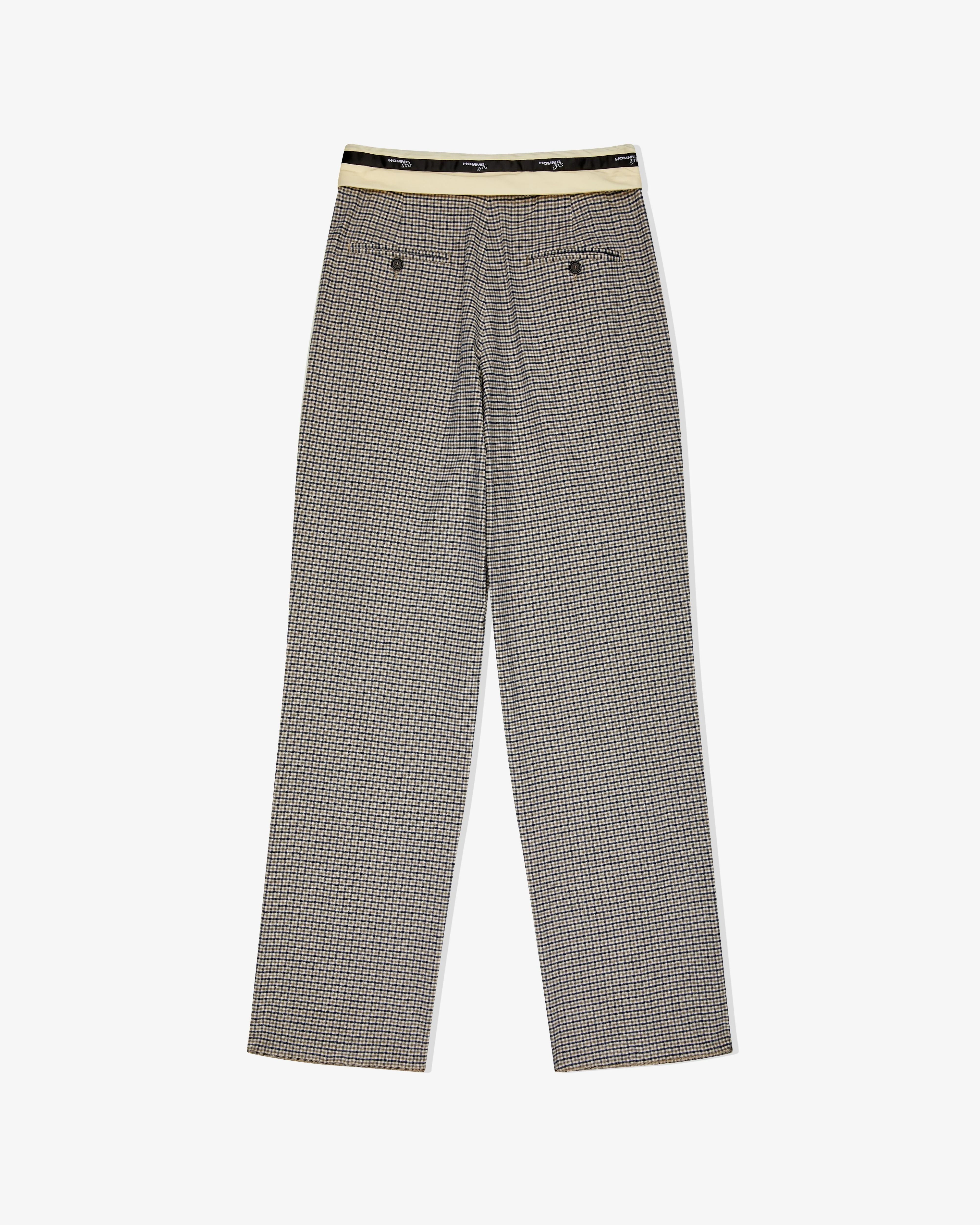 Flip Waist Pant with Belt in Check Plaid sold by Homme Girls product image thumbnail 4