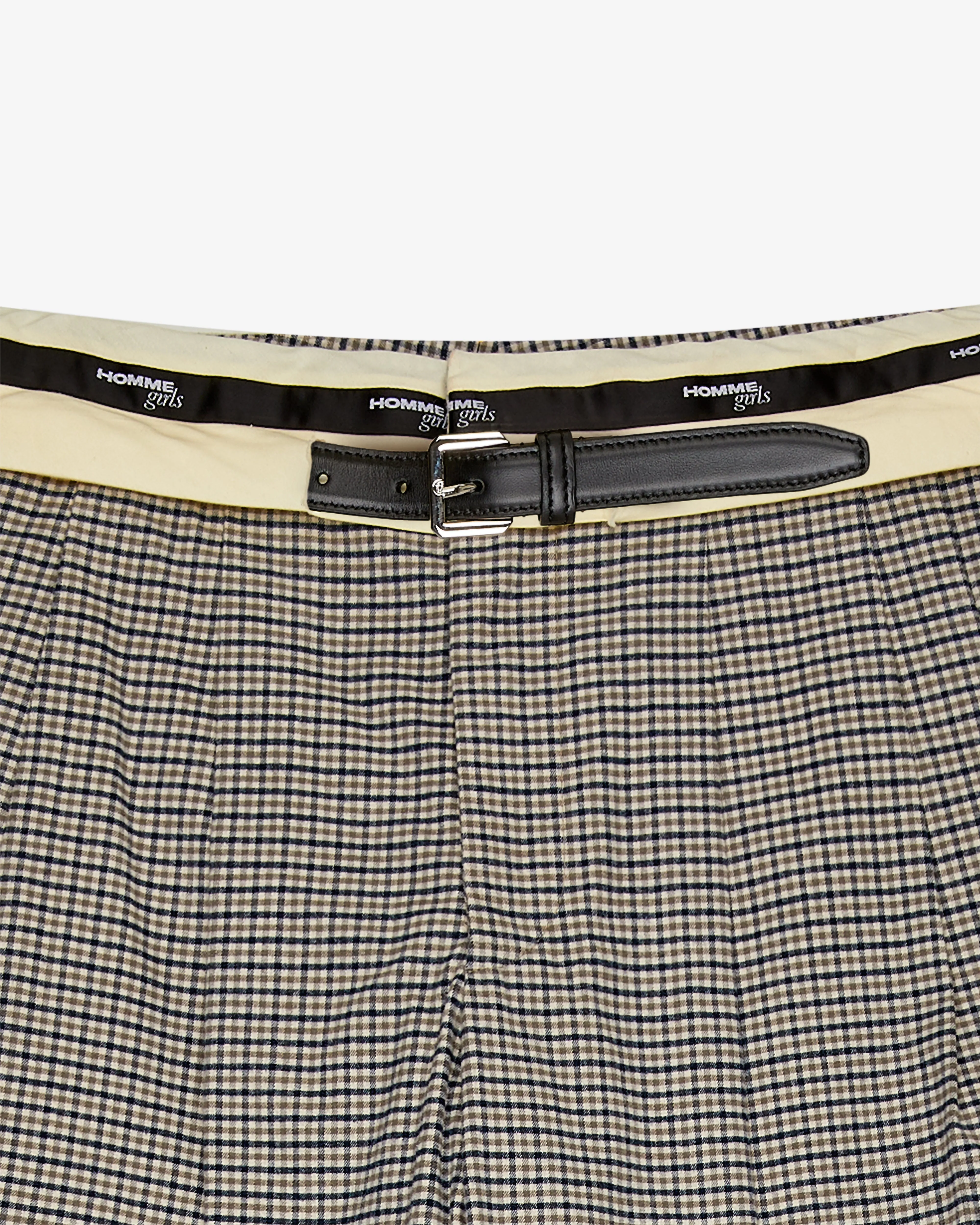 Flip Waist Pant with Belt in Check Plaid sold by Homme Girls product image thumbnail 5
