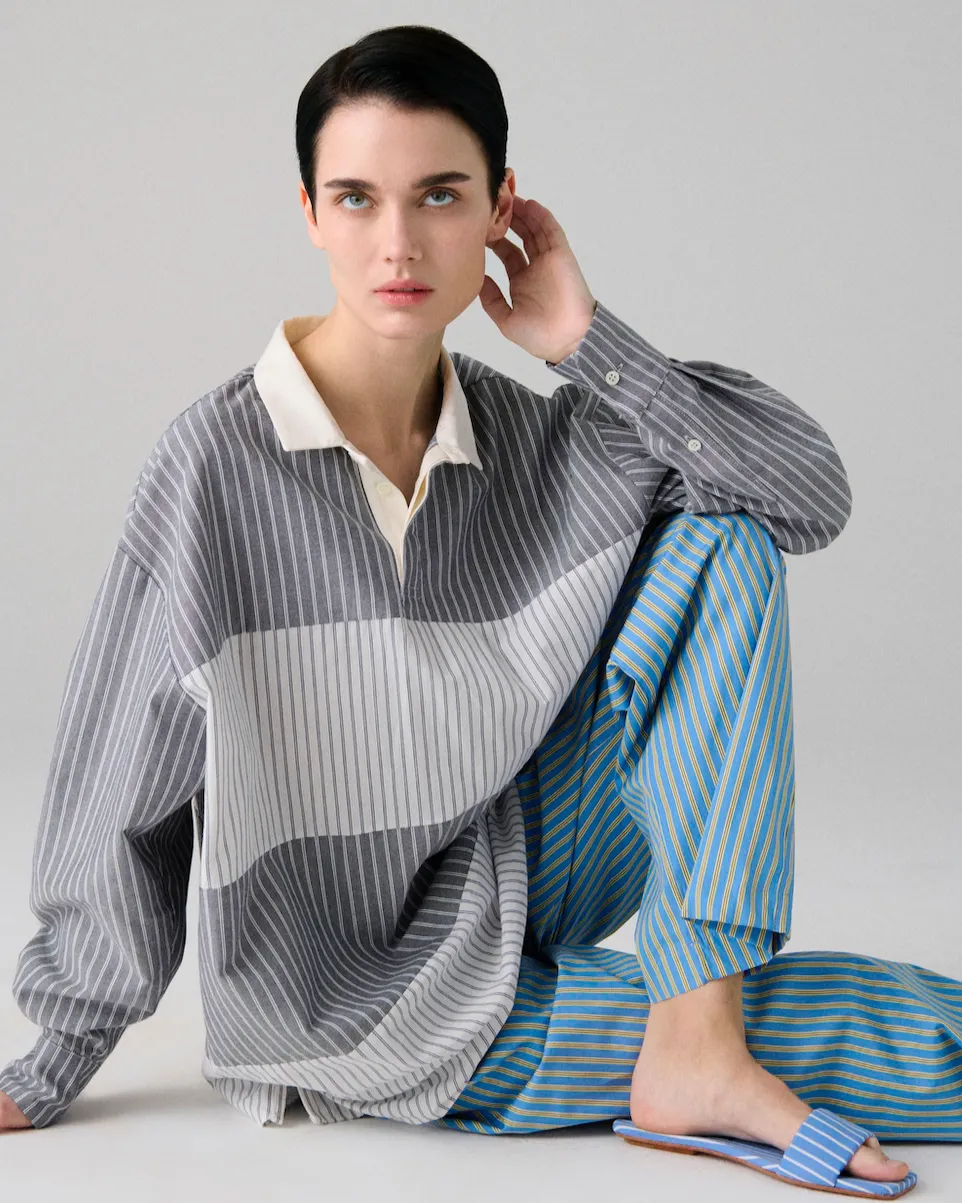 Shirting Rugby in Black White Combo sold by Homme Girls product image thumbnail 2