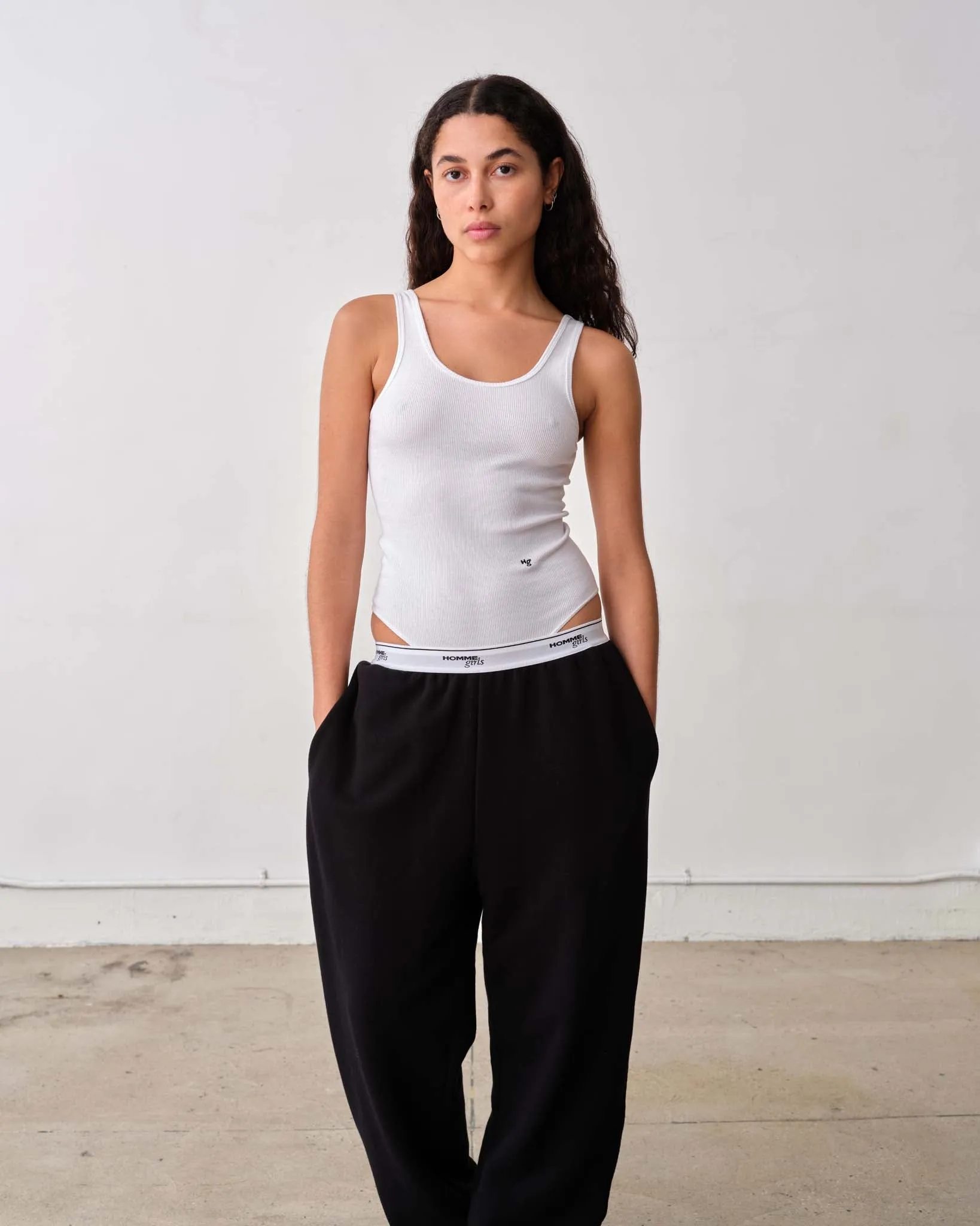 Ribbed Cotton Bodysuit in White sold by Homme Girls product image thumbnail 5