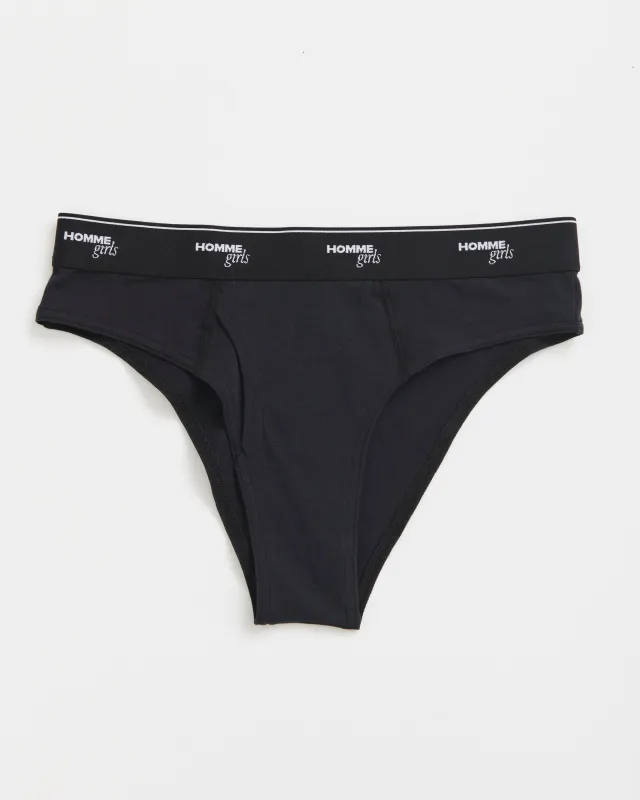 2-Pack Bikini Briefs in Black made by Homme Girls