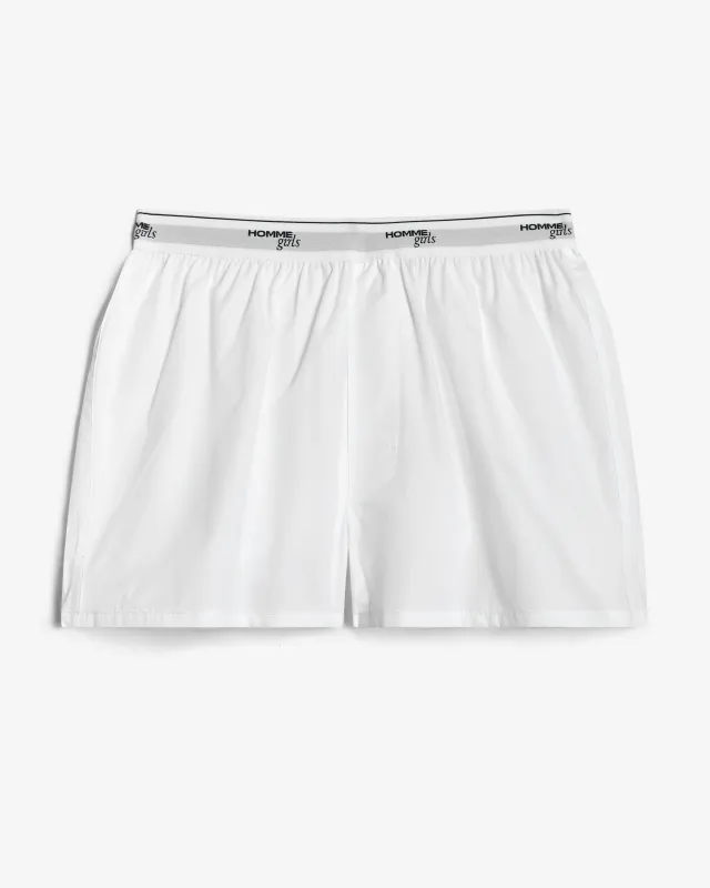 Boxer Shorts in White made by Homme Girls