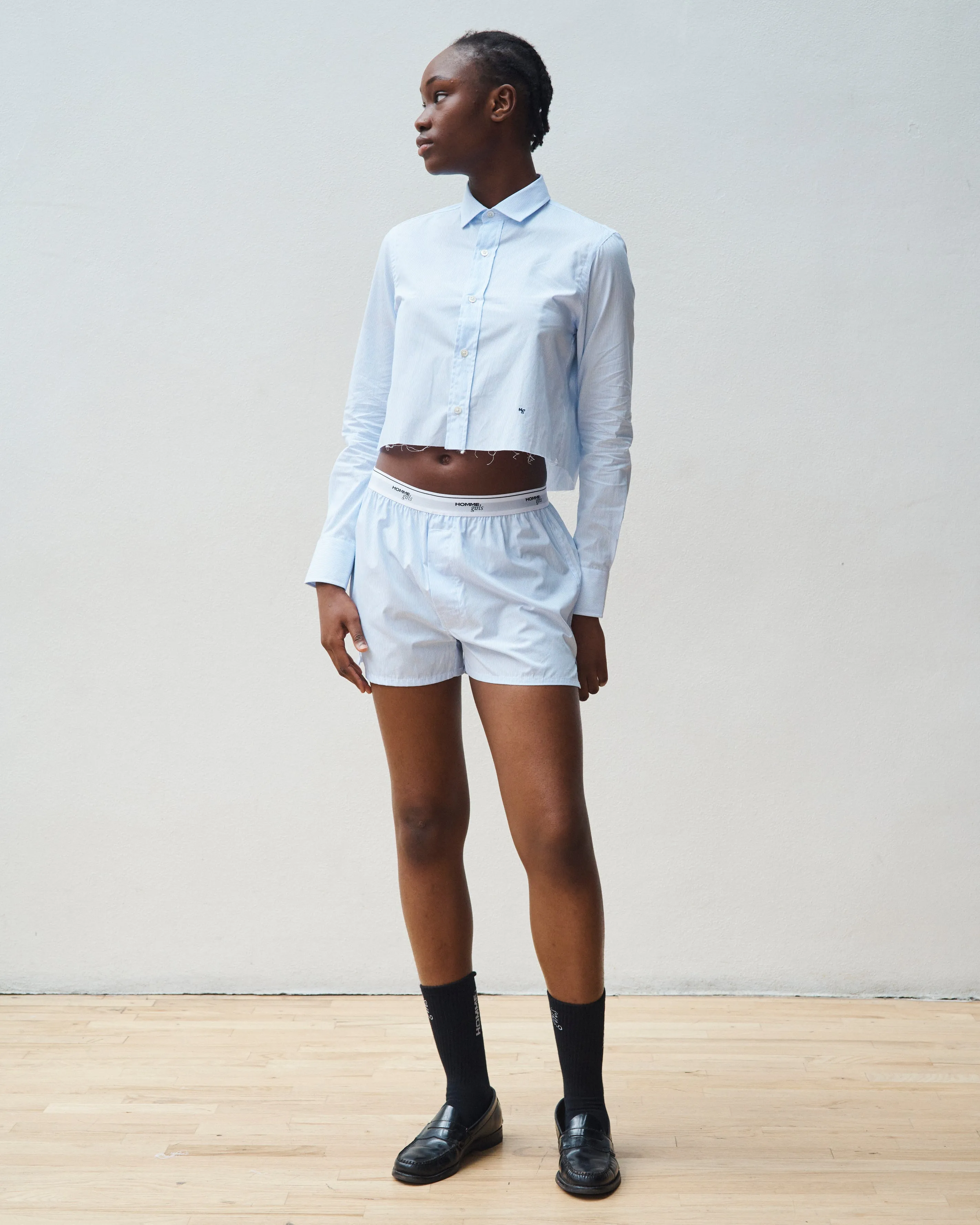 Boxer Shorts in Chambray Blue sold by Homme Girls product image thumbnail 2