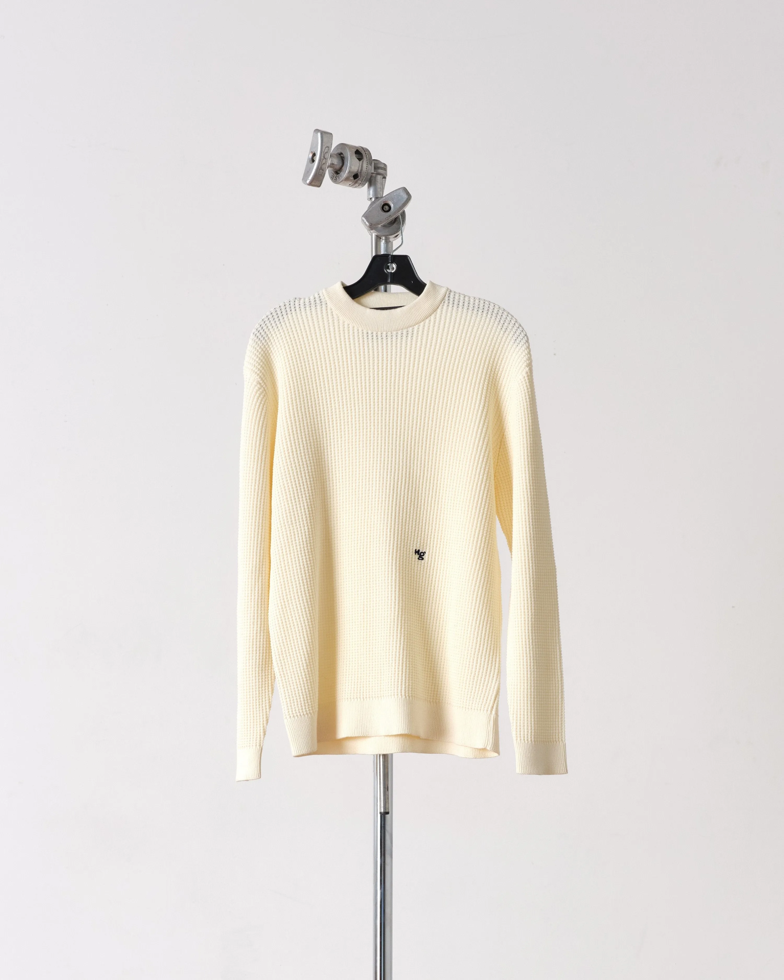 Waffle Knit Pullover in Cream sold by Homme Girls