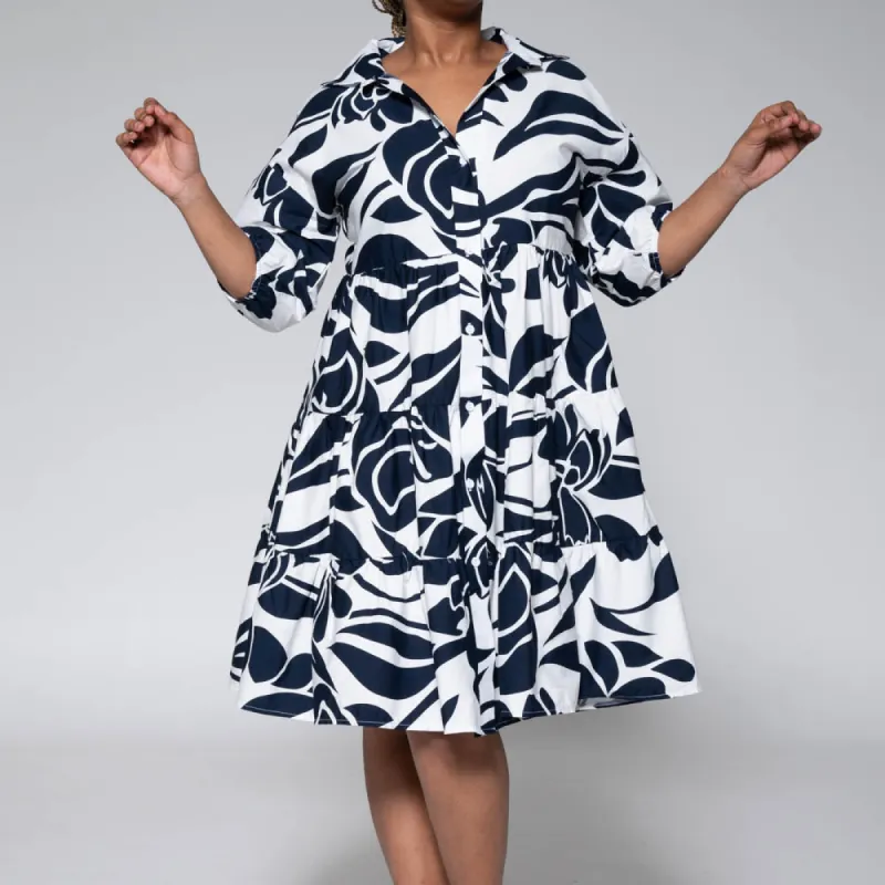 Printed Poplin Tiered Tunic sold by Fashion World