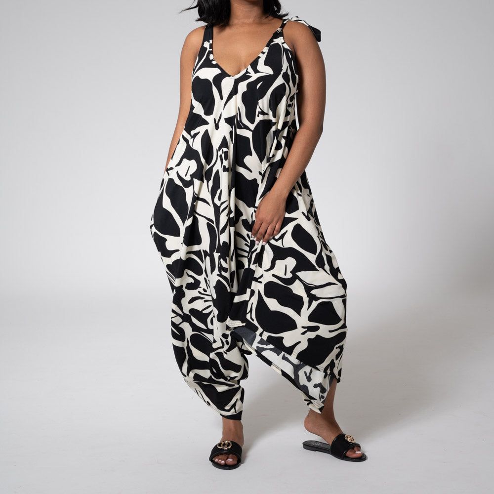 Shoulder Tie Printed Jumpsuit sold by Fashion World
