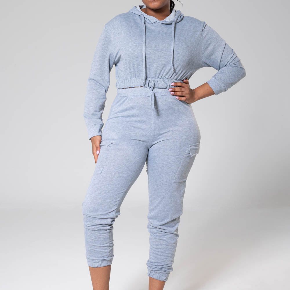 Grey Cargo Tracksuit Set sold by Fashion World