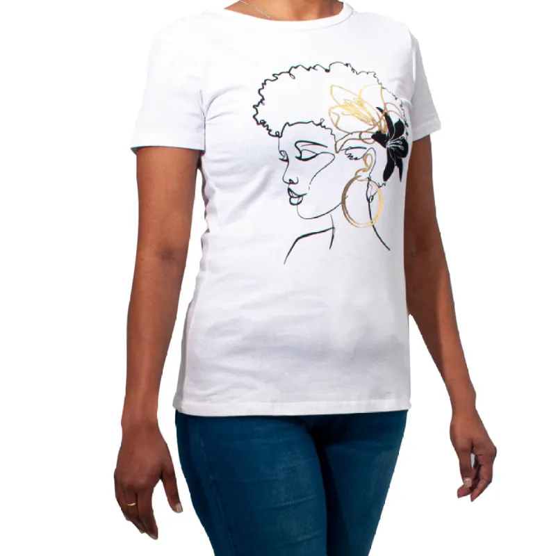 White Front Print Tee sold by Fashion World