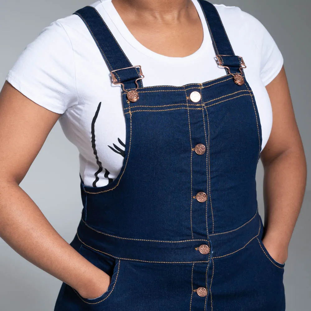 Button Detail Denim Pinafore sold by Fashion World product image thumbnail 3