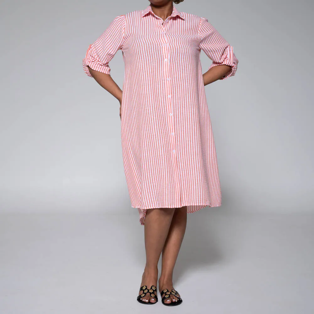 Striped Button Down Tunic sold by Fashion World