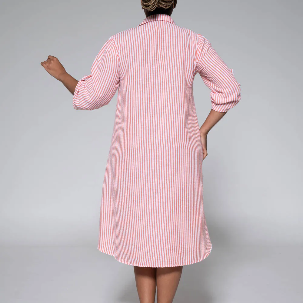 Striped Button Down Tunic sold by Fashion World product image thumbnail 5