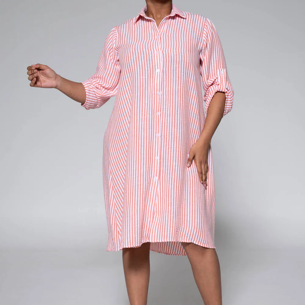 Striped Button Down Tunic sold by Fashion World product image thumbnail 2