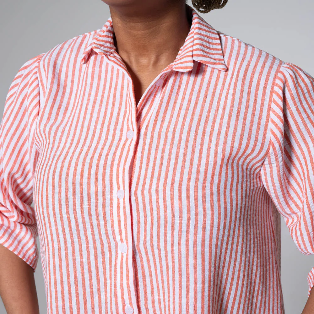 Striped Button Down Tunic sold by Fashion World product image thumbnail 3