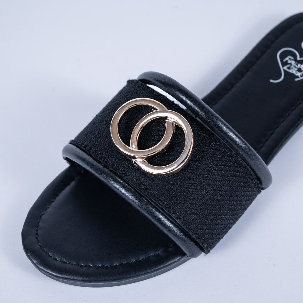 Ladies Black Hessian Sandals sold by Fashion World product image thumbnail 4