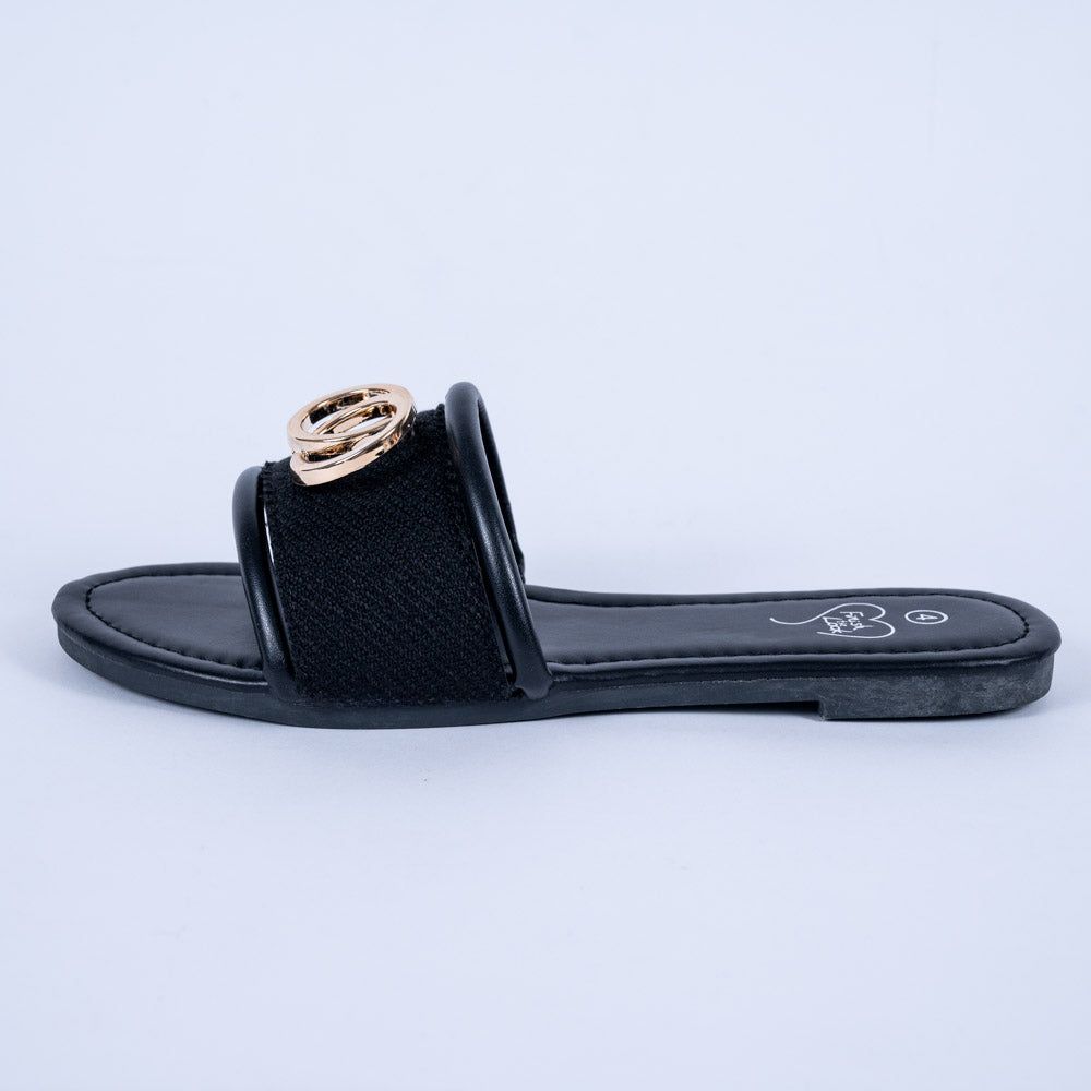 Ladies Black Hessian Sandals sold by Fashion World product image thumbnail 2