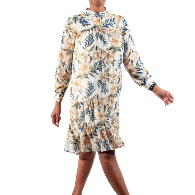 Printed Chiffon Silky Tiered Dress sold by Fashion World