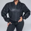 Ladies Black Bomber Jacket sold by Fashion World
