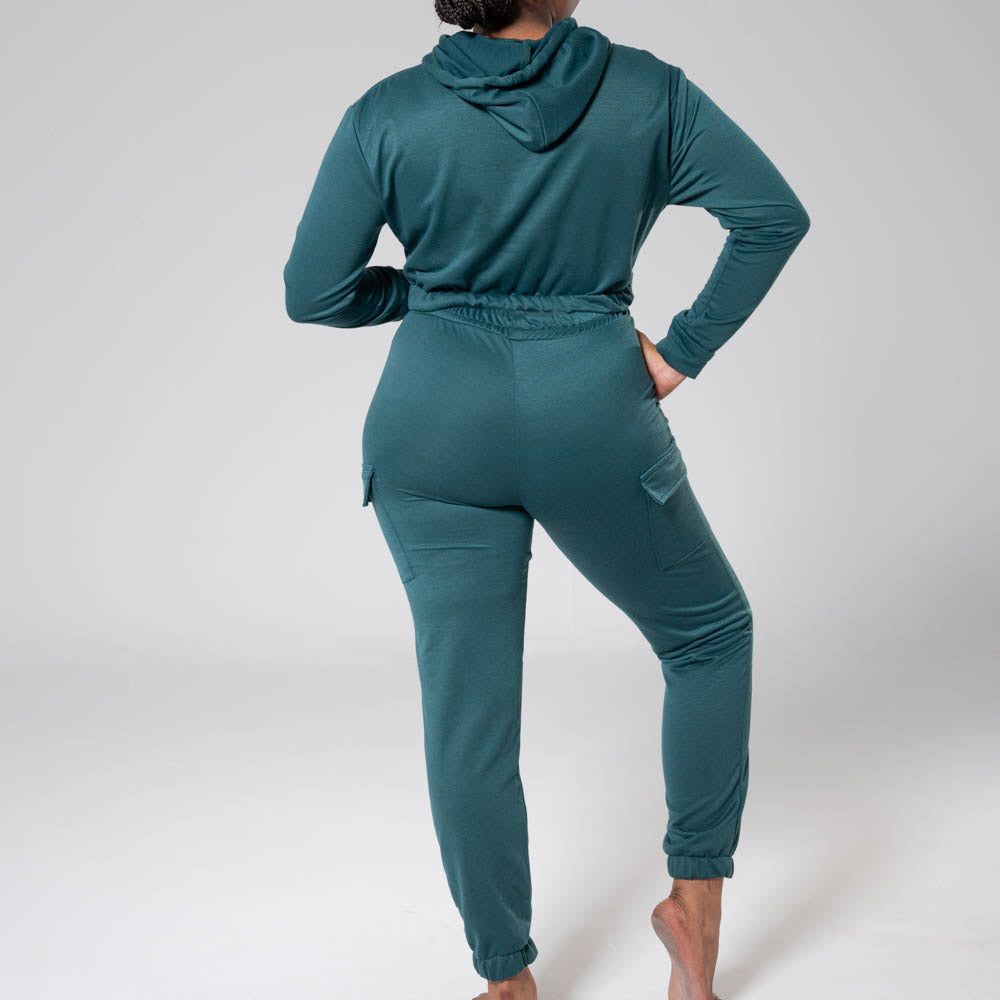 Bottle Green Cargo Tracksuit Set sold by Fashion World product image thumbnail 5