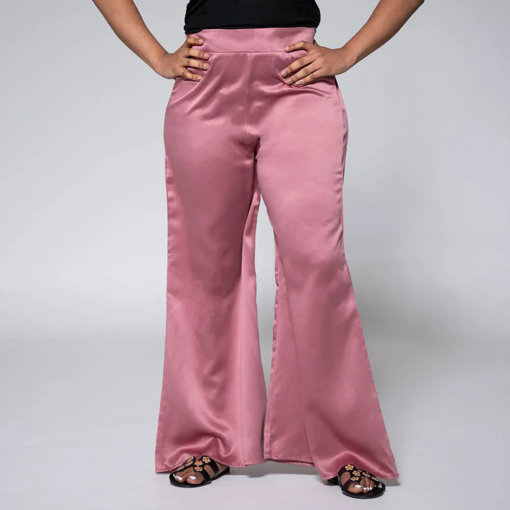 Mauve Satin Pants sold by Fashion World