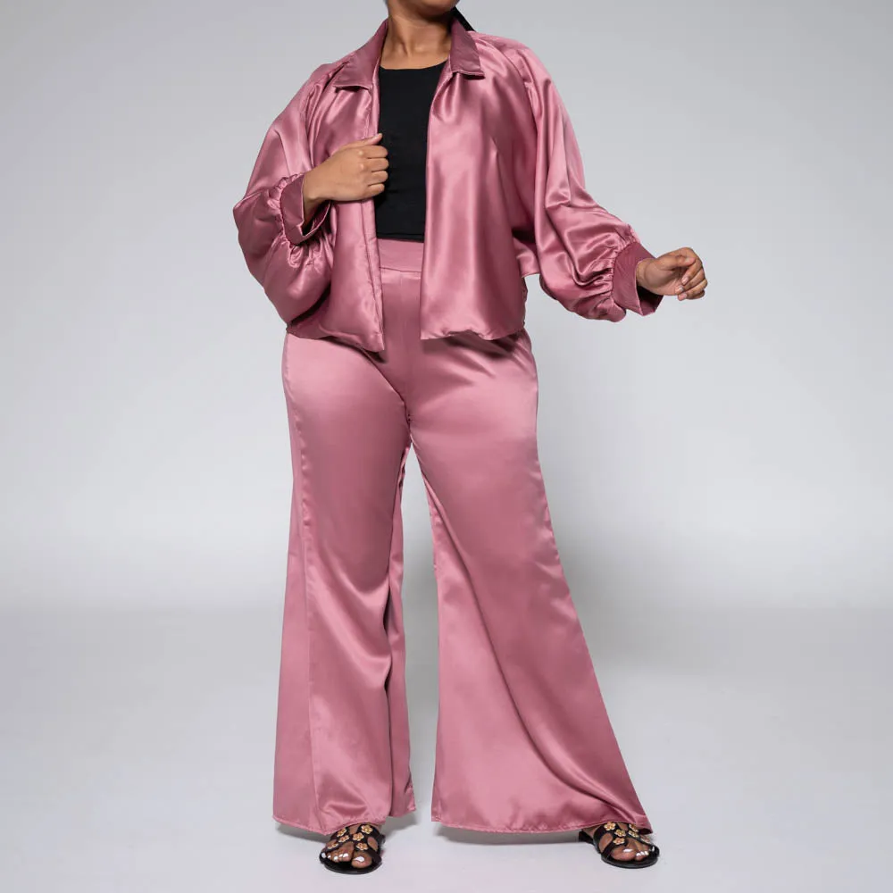 Mauve Satin Pants sold by Fashion World product image thumbnail 2