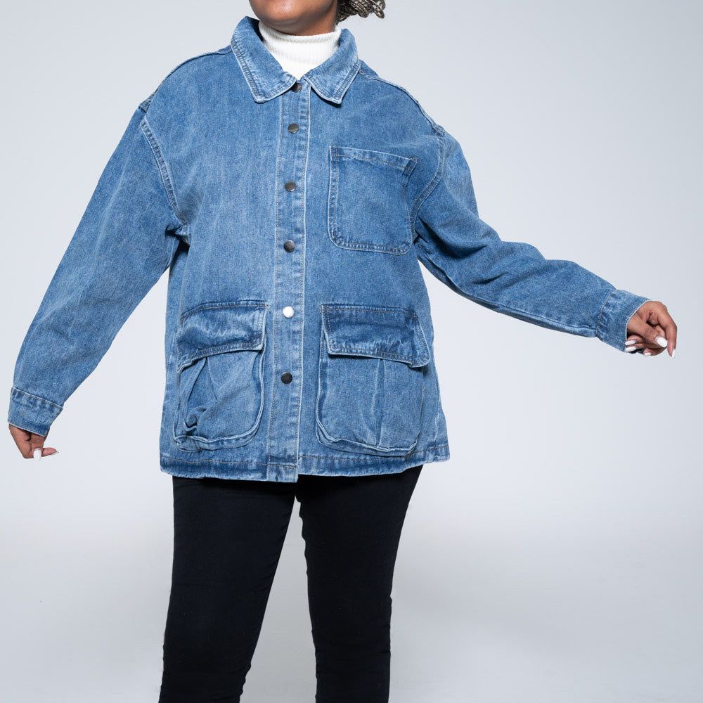 Denim Shacket sold by Fashion World product image thumbnail 5