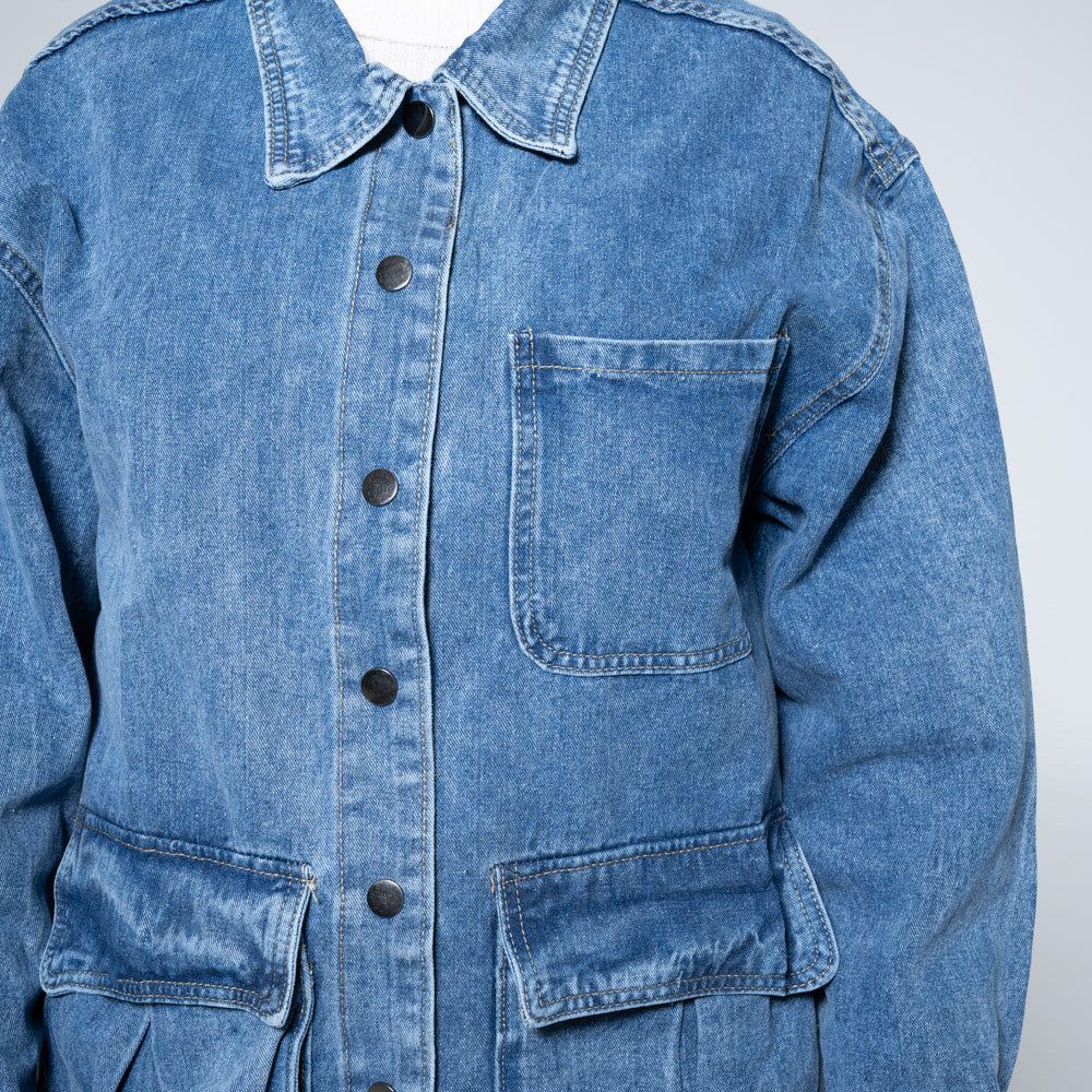 Denim Shacket sold by Fashion World product image thumbnail 4