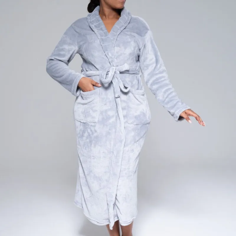 Grey Coral Velour Gown sold by Fashion World